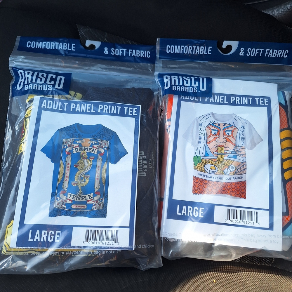 Men's' Blue Ramen Graphic Tee - Large